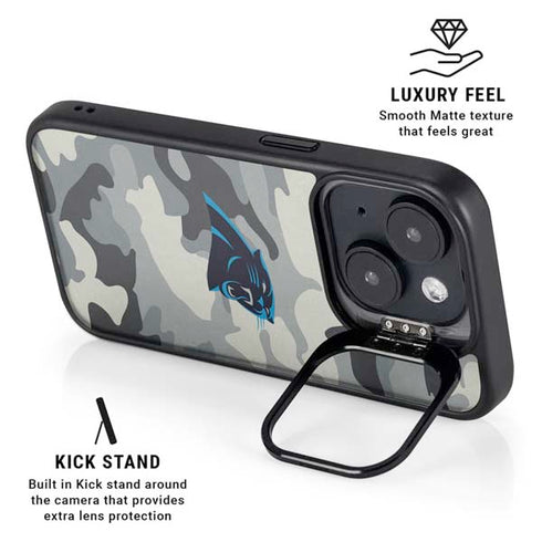 NFL Carolina Panthers Camo iPhone 15 Kickstand Case